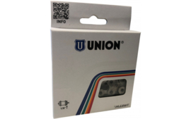 Ketting Union 1/2" x 1/8" anti roest - 112 links voor naafversnelling / single speed - titanium grijs