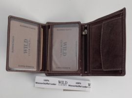 Wild Club Portomonnee Bruin/Antra Vintage Buffel leer