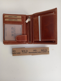 Wild Club Portomonnee Bruin vintage Buffel leer