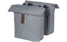 Dubbele fietstas Basil City - 28-32 liter - grey melee