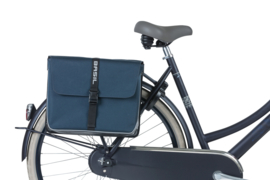 Dubbele fietstas Basil Forte 35 liter - marineblauw / zwart