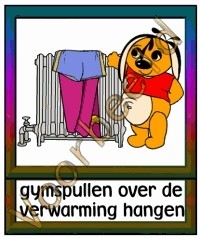 Gymspullen over de verwarming hangen - TK