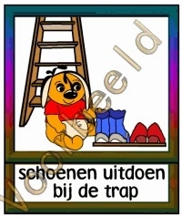 Schoenen uitdoen bij de trap - KL