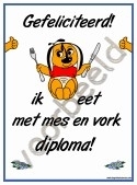 Mes en vork  - Diploma