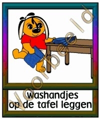 Washandjes op de tafel leggen - TK