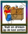 Fruit en drinken op de kast zetten - ETDR