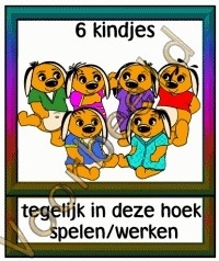 6 kindjes tegelijk in deze hoek spelen / werken - SCHHoek