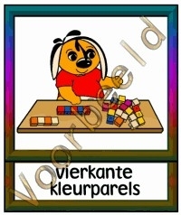 Vierkante kleurparels - WRK