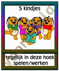 5 kindjes tegelijk in deze hoek spelen / werken - SCHHoek