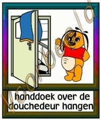 Handdoek over de douchedeur hangen - VERZ