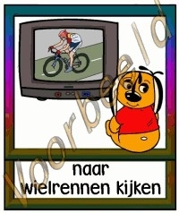 Naar wielrennen kijken