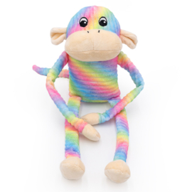 ZippyPaws Spencer the Crinkle Monkey Large Rainbow