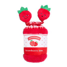 Hondenspeelgoed ZippyPaws Bungee Burrow – Strawberry Jam Jar