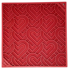 SodaPup Lickmat Heart Large Red