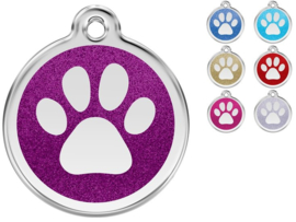 Red Dingo Penning Paw Print Glitter 7 kleuren