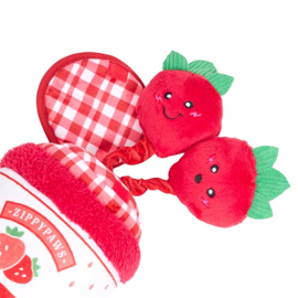 Hondenspeelgoed ZippyPaws Bungee Burrow – Strawberry Jam Jar