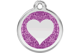 Red Dingo Penning Heart Glitter 7 kleuren