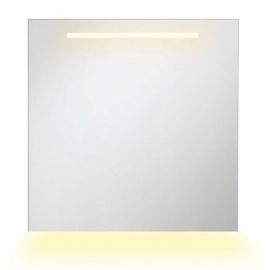 Spiegel met verlichting horizontaal + onderzijde en verwarming