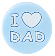 Siliconenkraal I ♥ DAD Babyblauw