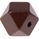 Houtenkraal 18mm Hexagon Bruin