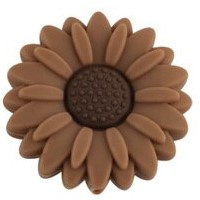 Siliconenkraal Daisy 20mm Choco