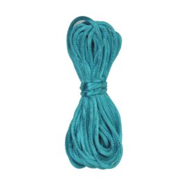 Satijnkoord ø2mm 5 mtr Turquoise (287)