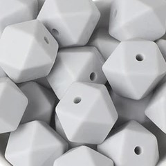 Siliconenkraal Hexagon 14mm Lichtgrijs