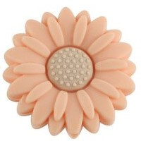 Siliconenkraal Daisy 20mm Perzik