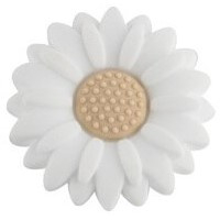 Siliconenkraal Daisy 20mm Wit