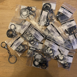 Sleutelhangers zwart 19 verpakkingen