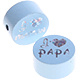 J'♥ maman-papa Babyblauw-Glitter