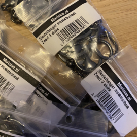 Sleutelhangers zwart 19 verpakkingen