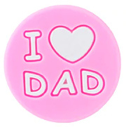 Siliconenkraal I ♥ DAD Roze