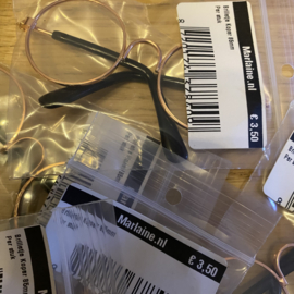 Poppenbrilletje Koper 85mm (15 stuks)