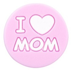 Siliconenkraal I ♥ MOM Roze