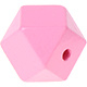 Houtenkraal 18mm Hexagon Roze