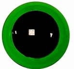 Veiligheidsoogjes Transparant Groen Rond 15mm (per paar)