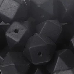 Siliconenkraal Hexagon 14mm Zwart