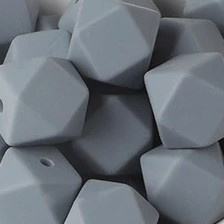 Siliconenkraal Hexagon 14mm Diepgrijs