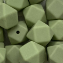Siliconenkraal Hexagon 14mm Green-Tea