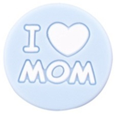 Siliconenkraal I ♥ MOM Babyblauw
