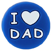 Siliconenkraal I ♥ DAD Donkerblauw