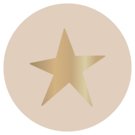 Sticker Ø 35mm Star Gold-Beige