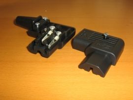 Verzilverde haakse IEC connectors