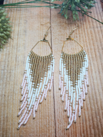 Oorbellen Fringe Pink