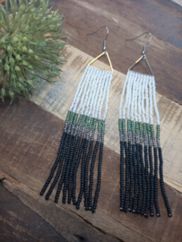 Oorbellen Triangle Fringe Groen