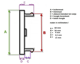 Set van 4 grijze naafdoppen met opstaand randje, buitenmaat 60 mm en klemmaat 56 mm