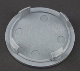 Set van 4 zilvergrijze naafdoppen, buitenmaat 64 mm en klemmaat 57 mm