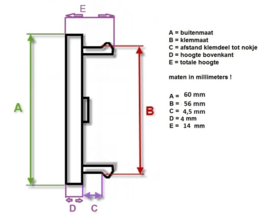 Set van 4 zwarte naafdoppen met ring, buitenmaat 60 mm en klemmaat 56 mm