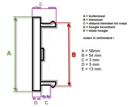 Set van 4 zwarte naafdoppen, buitenmaat 58 mm en klemmaat 54 mm